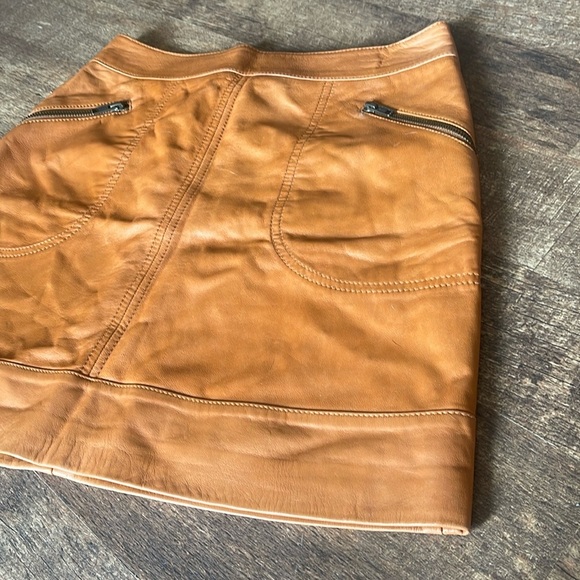 Halogen-nordstrom leather skirt with zip pockets - Picture 5 of 12